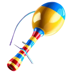 Maraca With Sound Waves PNG 06122024