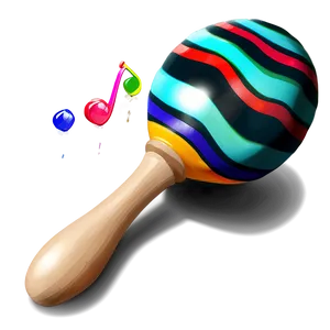 Maraca With Sound Waves PNG 71
