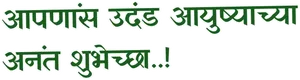 Marathi Phrase Green Text PNG image