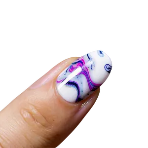 Marble Single Acrylic Nail Png 49 PNG image