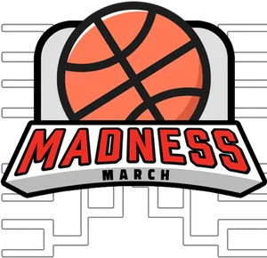 March Madness Basketball Bracket Logo PNG image