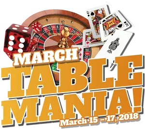 March Table Mania Roulette Dice Cards Promotion2018.png PNG image