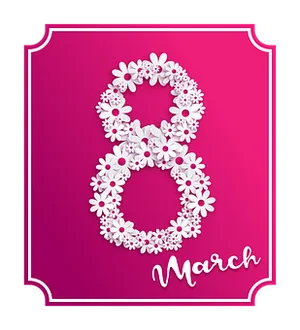 March Womens Day Floral Graphic