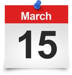 March15 Calendar Icon PNG image