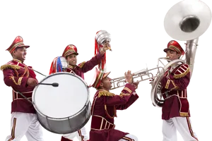 Marching_ Band_ Musicians_ Performing PNG image