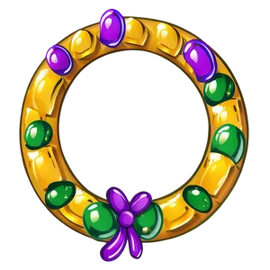 Mardi Gras Celebration Wreath PNG Mxp