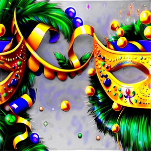 Mardi Gras Celebration Wreath PNG Qgv73