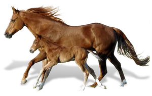 Mareand Foal Bonding PNG image