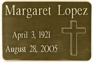 Margaret Lopez Memorial Plaque PNG