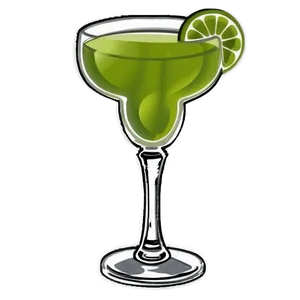 Margarita Glass Silhouette PNG 06292024