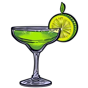 Margarita Glass Silhouette PNG 75
