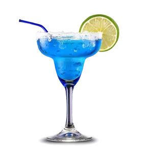 Margarita Glass With Blue Drink PNG Qwo35 PNG