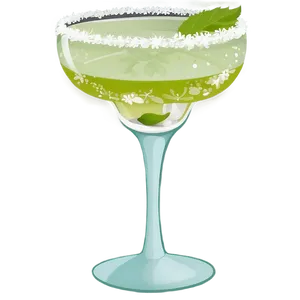 Margarita Glass With Mint PNG 06292024