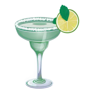 Margarita Glass With Mint PNG 06292024