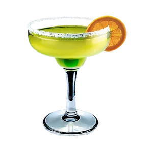 Margarita Glass With Orange Slice PNG 06292024 PNG