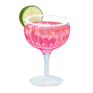 Margarita Glass With Pink Drink PNG 14 PNG