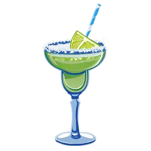 Margarita Glass With Salt PNG 32