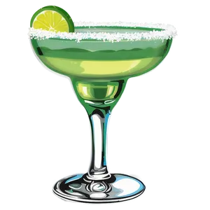 Margarita Glass With Salt PNG 4