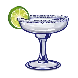 Margarita Glass With Tequila PNG 06292024
