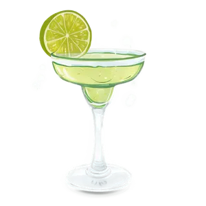 Margarita Glass With Tequila PNG Ctk