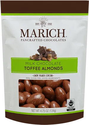 Marich Milk Chocolate Toffee Almonds Package