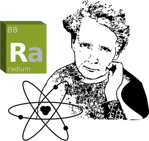 Marie Curie Radium Element PNG image