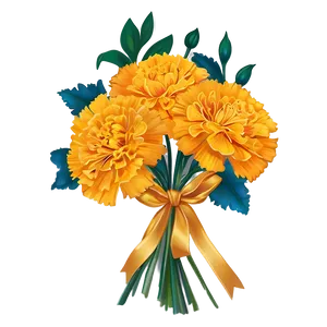 Marigold Sunshine Bouquet PNG Vlk15