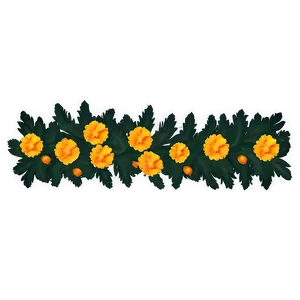 Marigolds Border Design PNG 06132024 PNG