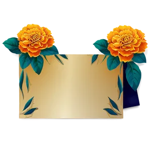 Marigolds Invitation Design PNG Dbr21 PNG