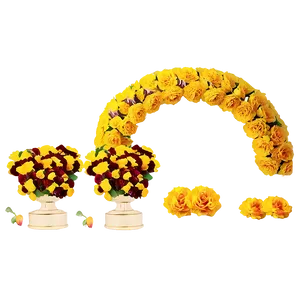 Marigolds Wedding Decor PNG Wsk