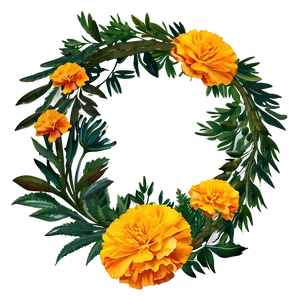 Marigolds Wreath Png 06132024 PNG image