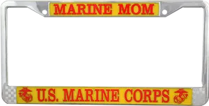 Marine Mom License Plate Frame PNG image