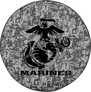 Marines Emblem Digital Camouflage Background PNG image