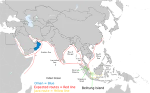 Maritime Routes Asia Map PNG image