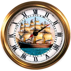 Maritime Ship's Clock PNG Alm22