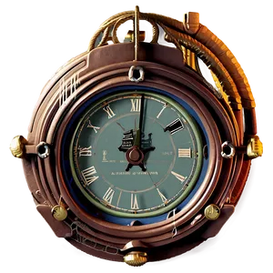 Maritime Ship's Clock PNG Nsm27