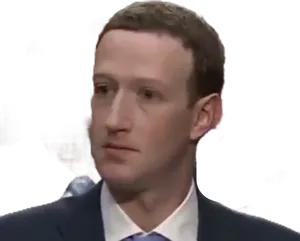 Mark Zuckerberg Serious Expression PNG image