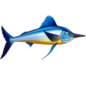 Marlin Fish Illustration PNG Mif