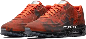Mars Inspired Sneakers Design PNG image