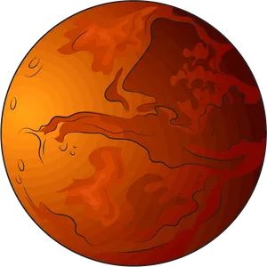 Mars Planet Illustration PNG image