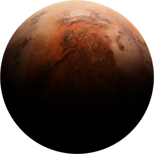 Mars Planet Red Surface View PNG image