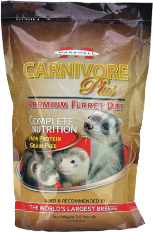 Marshall Carnivore Plus Ferret Diet Package PNG image