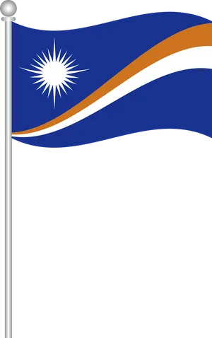 Marshall Islands Flag Waving PNG image