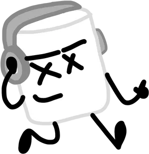 Marshmello Cartoon D J Character PNG image
