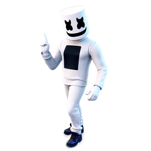 Marshmello Exclusive Fortnite Skin Png 06252024 PNG image