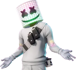 Marshmello Fortnite Crossover Character PNG image