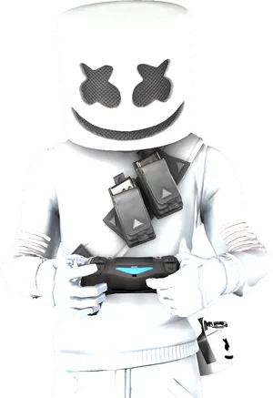 Marshmello Gaming Controller Pose PNG image