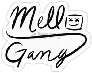 Marshmello Gang Logo Sticker PNG image
