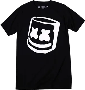 Marshmello Icon Black T Shirt PNG image