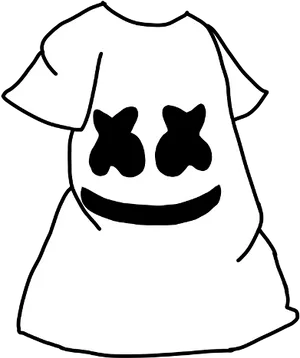 Marshmello Icon T Shirt Graphic PNG image